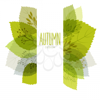 Autumn background with leaves. Vector illustration Eps10.