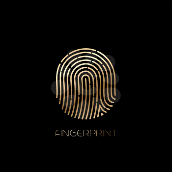 Fingerprint identification icon. Vector illustration EPS 10