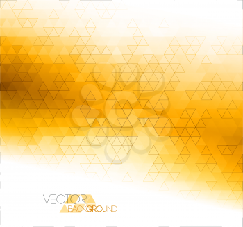Abstract orange light template background with triangle pattern