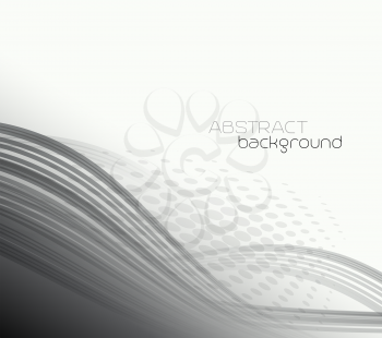 Abstract template background with curved wave.  Wavy lines.