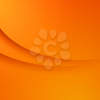 Orange  vector Template Abstract background with curves lines and shadow. For flyer, brochure, booklet and websites design
