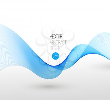 Vector illustration template leaflet design with blue transparent color lines