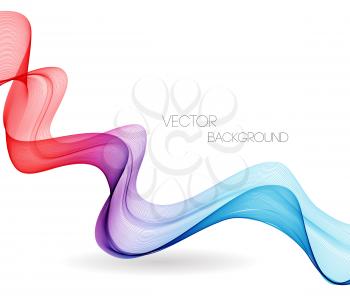 Vector Abstract spectrum curved lines background. Template brochure design. Smoke wave