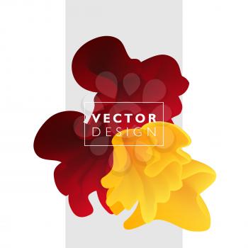 Vector abstract color cloud.  Liquid ink splash. Background for banner, card, poster, web design 