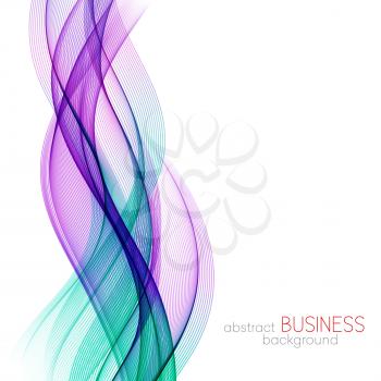 Abstract vector background, blue and purple transparent waved lines for brochure, website, flyer design.  Blue smoke wave. Blue and purple wavy background