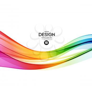 Abstract wave vector background, rainbow  waved lines for brochure, website, flyer design. Spectrum wave. Rainbow color