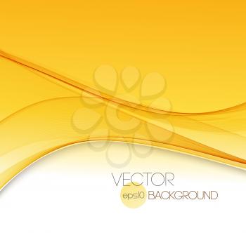 Vector Abstract  Orange curved lines background. Template brochure design. 