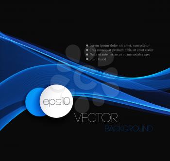  Blue Smooth wave stream line abstract header layout. Vector illustration