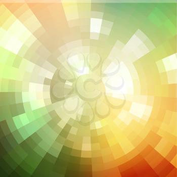 Abstract background made of shiny mosaic pattern. Disco style.  For design party flyer, leaflet and nightclub poster. Summer color