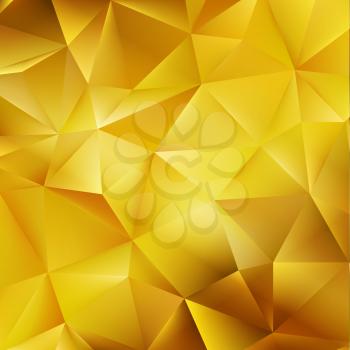 Abstract color mosaic background. Gold vector background