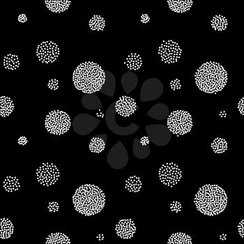 Vector Abstract retro  seamless with circle. Dot pattern