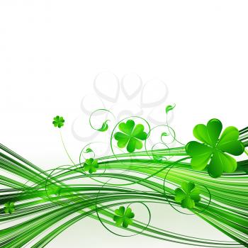 Vector Happy Saint Patrick's Day Background with clover