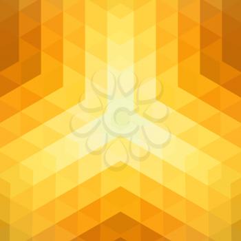 Abstract background made of shiny mosaic pattern. Retro sunlight design