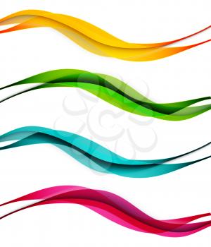 Vector Set of Abstract waved lines design elements