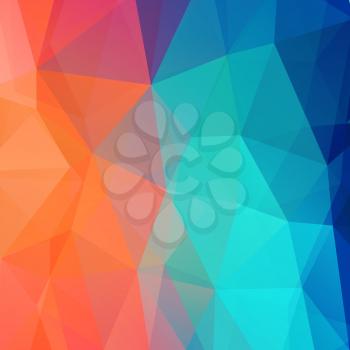Vector Abstract retro color low poly background 