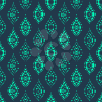 Vector Abstract vintage seamless background simple turquoise  pattern