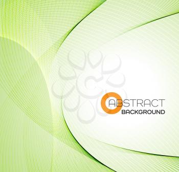 Vector Abstract color green wave design element.