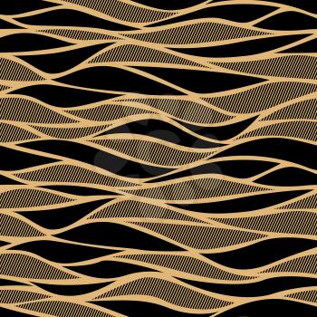 Seamless vector abstract wave pattern for textile and decoration.