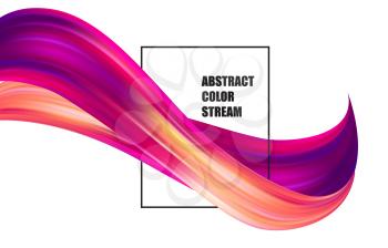 Abstract colorful vector background, color flow liquid wave for design brochure, website, flyer. Stream fluid acrilic paint
