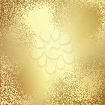 Vector abstract gold vintage texture square background