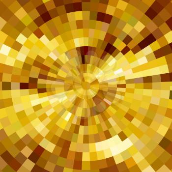 Abstract shining concentric mosaic vector background. Poster music design