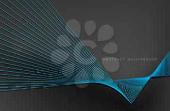 Abstract vector background, blue lines for brochure, website, flyer design. Minimal concept