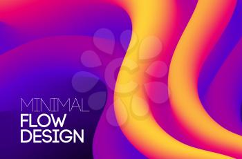 Modern abstract design background, Flow motion style