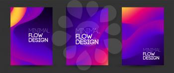 Modern abstract design background, Color gradient poster Flow motion style
