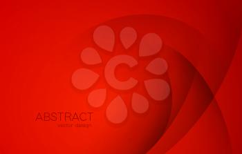 Abstract colorful vector background, red color banner with smooth line and shadow. Template for design brochure, website, flyer.