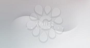 Abstract white monochrome vector background with shadow line, for design brochure, website, flyer. Smooth white wallpaper for certificate, presentation, landing page