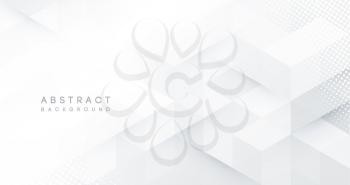 Abstract white monochrome vector background with shadow line, for design brochure, website, flyer. Geometric white wallpaper for certificate, presentation, landing page