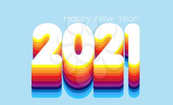 2021 New year Abstract shiny color design element . For Calendar, poster design
