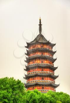 The Beisi Pagoda at Bao'en Temple in Suzhou, Jiangsu Province, China