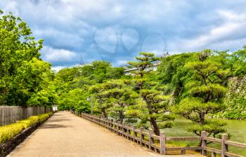 Grounds of Himeji Castle in the Kansai region of Japan