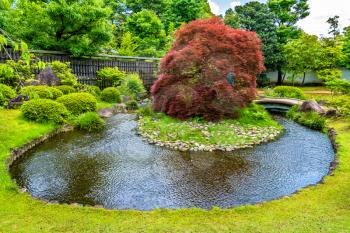 Traditional Japanese garden Koko-en in Himeji, Japan