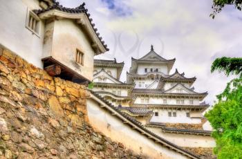 Details of Himeji Castle in the Kansai region of Japan
