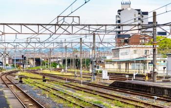 View of Oji Station in Nara, Japan