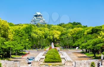 View of Osaka Castle Park in Osaka, Japan