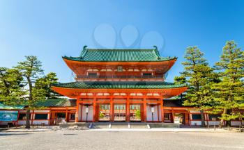 Otenmon, the Main Gate of Heian Shrine in Kyoto - Japan