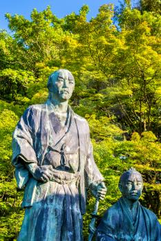 Samurai statue in Maruyama Park - Kyoto, Japan