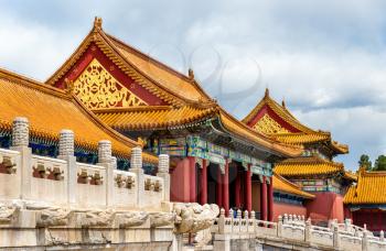 The Gate of Supreme Harmony in the Forbidden City of Beijing - China