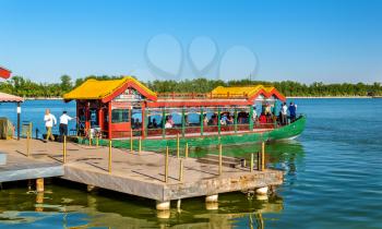 Boat on Kunming Lake at the Summer Palace in Beijing
