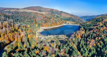 Lac de la Lauch, a lake in the Vosges mountains - Alsace, France