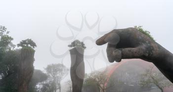 Sculpture at Ba Na Hills near Da Nang in Vietnam