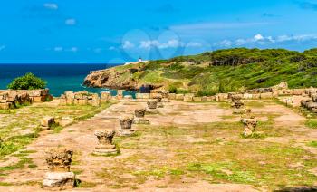 Ruins of Tipasa, a Roman colonia in Mauretania Caesariensis. Algeria, North Africa