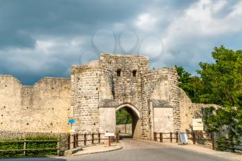 Saint Jean Gate in the medieval city walls of Provins - Seine-et-Marne, France