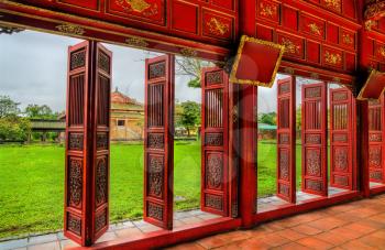 Pavilion at the Forbidden City in Hue. UNESCO world heritage in Vietnam