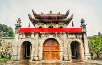 Gateway to Dinh Tien Hoang Temple at Hoa Lu, ancient capital of Vietnam. Trang An Scenic Landscape Complex