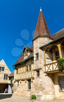 Traditional french houses in Beaune - thr Cote-d'Or department of Burgundy
