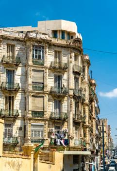 Buildings in Oran, a major city in Algeria, North Africa